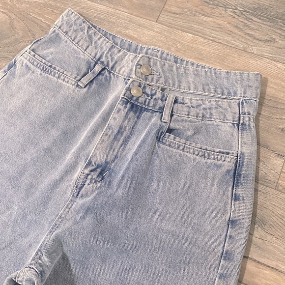 Princess Polly Olivia double waistband wide leg jeans denim - Picture 10 of 14